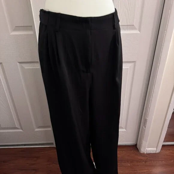 💚 Black High Waist Wide Leg Elegant Trousers – Size M-L - Picture 8 of 11
